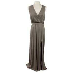 NWT Lulus Surplice Sleeveless Maxi Dress with Side Slit Cutout Back Size Small